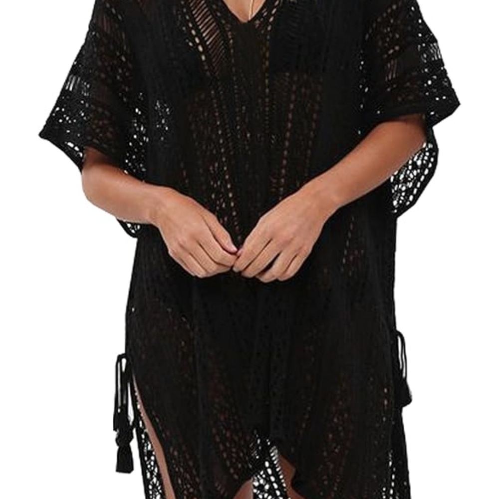 Elegant Black Swim Cover-Up